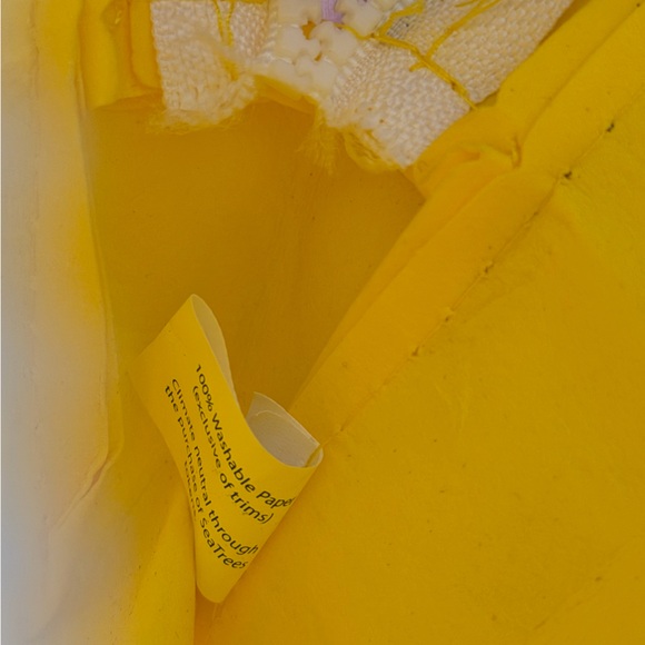 3/$25! Supergoop! "Every Single Day" Paper Yellow Makeup Bag - Pouch - Picture 8 of 11